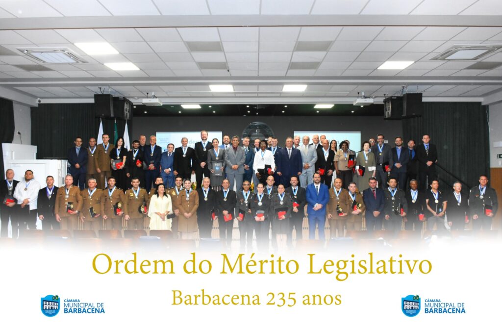 Ordem do Mérito Legislativo homenageia 50 personalidades nos 235 anos de Barbacena